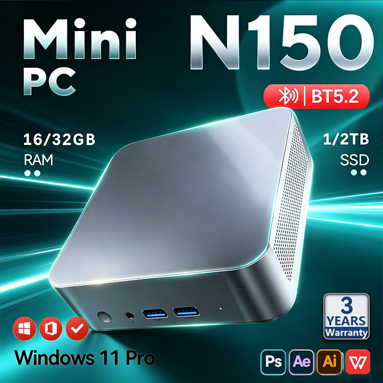 Pc Gaming Setup - 2026 Intel N150 Mini PC Protable