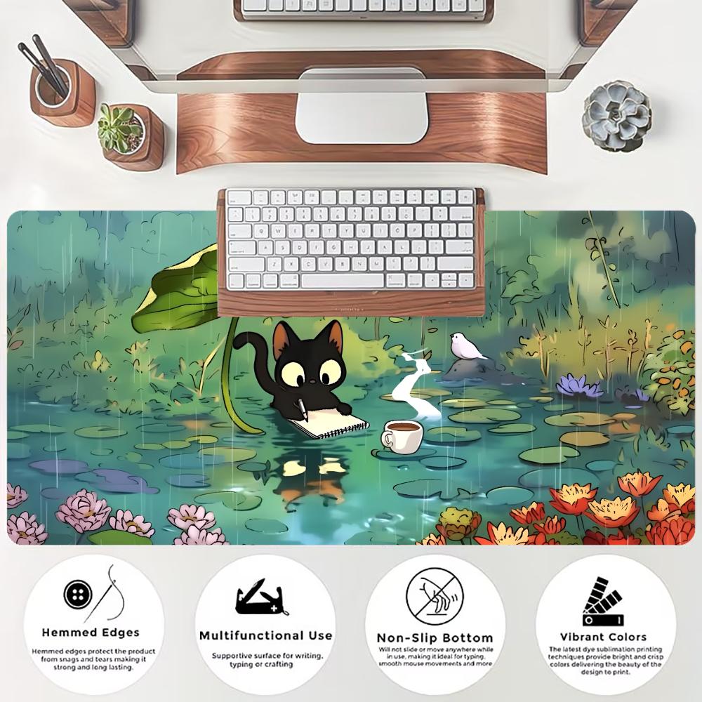 Kawaii Cat with Leaf Umbrella  - Pc Gaming Umbrella ulasan dan harga