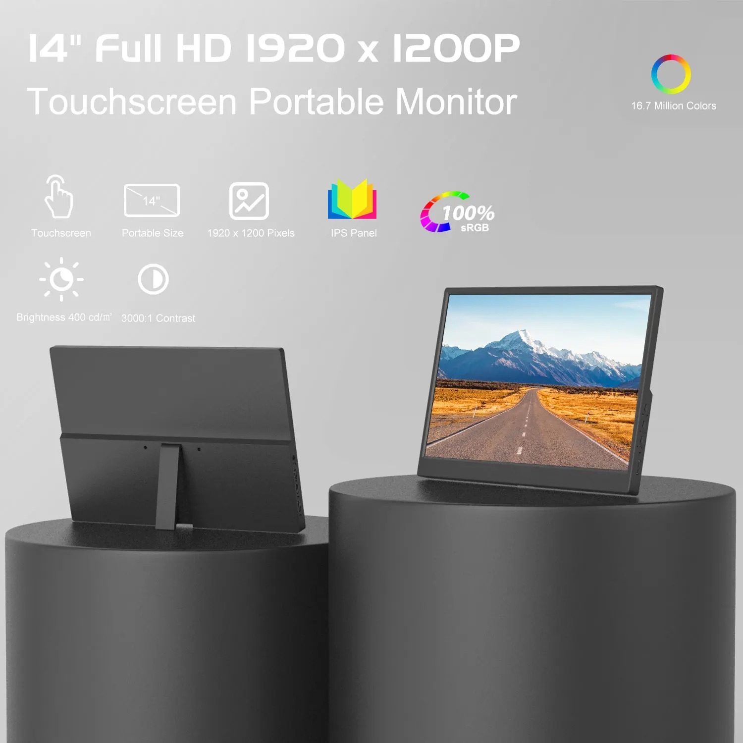 1920*1200 14-inch Portable Mon - Pc Gaming On Android ulasan dan harga