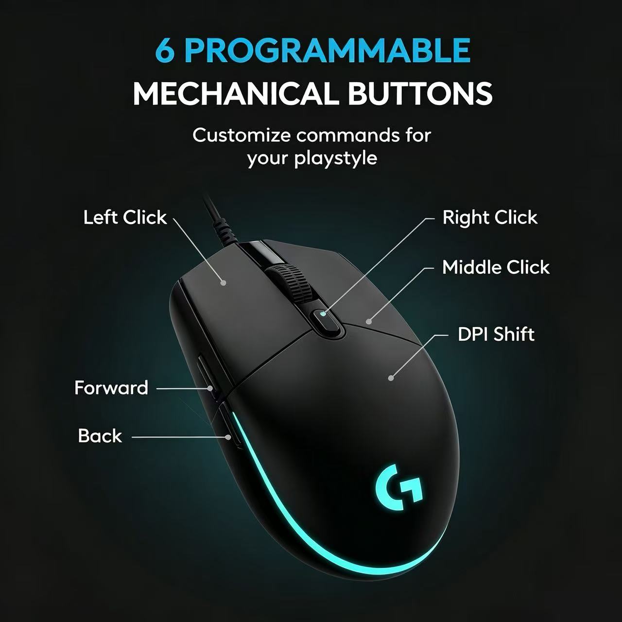 Logitech G102 LIGHTSYNC Wired  - Pc Gaming Logitech ulasan dan harga